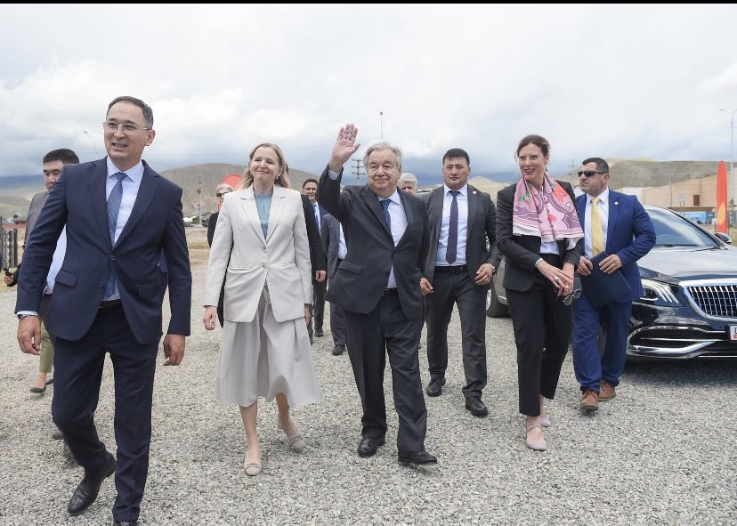 UN Secretary General visited <a href="/undpkg/">UNDP in Kyrgyzstan</a> #ClimateEmergency project site, supported by <a href="/japan/">japan</a>. Addressing #GLOF  risk through innovation, mainstreaming in local and national planning and #CommunityEngagement are at the heart of the initiative.