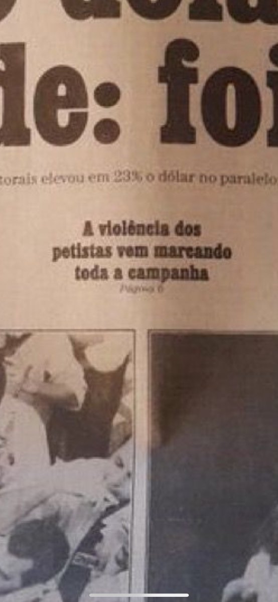 MafinhaBarba's tweet photo. Saca só esse jornal de 89. Parece a imprensa de hoje falando do Bolsonarismo. https://t.co/9mhrnpVti4