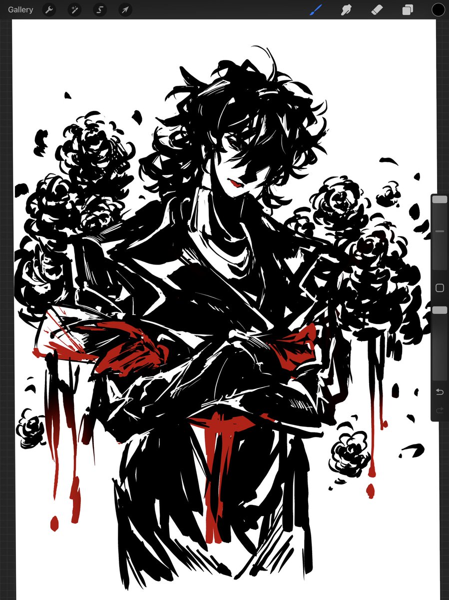 Pilomiii's tweet photo. Experiment with Bok-su 
#marriedinred #marriedinredfanart https://t.co/sdKr1g7fcX