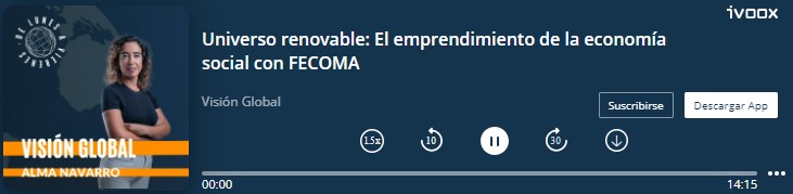 FecomaMadrid's tweet photo. 📻🎙️ No te pierdas la entrevista en #VisionGlobal, de @rintereconomia, con @Alma_Navarro.
FECOMA y ASALMA hablando de emprendimiento colectivo y #EconomíaSocial en Madrid. 🌟 Descubre las claves para crear una #cooperativa o #SociedadLaboral y las ayudas.
https://t.co/RtRBOdw2fB https://t.co/xFcxEgoV7Z