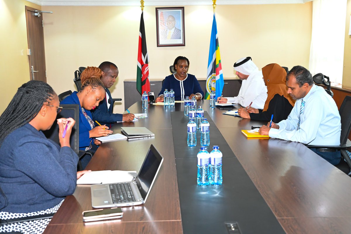 It was a pleasure to meet H.E Mr. Mohammed bin MutairAl-Enazi, Ambassador of the State of Qatar to Kenya when he paid a courtesy call on me today.  Kenya and Qatar enjoy good relations and especially being a preferred labour destination country for our migrant workers with 65,000