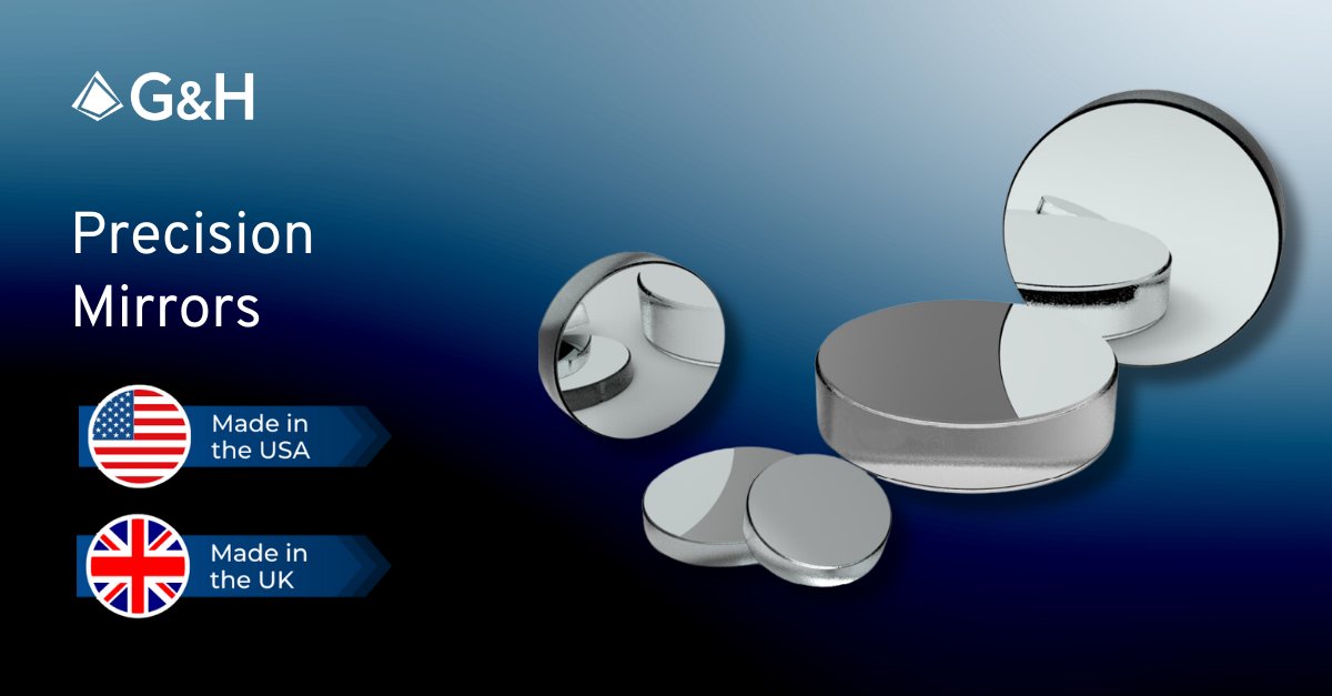 With over 40 years of expertise, our high-reflectivity mirrors are perfect for laser cavities. From lightweight to industrial lasers, we've got you covered! 🌟 

Learn more: hubs.ly/Q02D_Z3C0 🖱 

#ABetterWorldWithPhotonics #Photonics #GandH #Optics #PrecisionMirrors