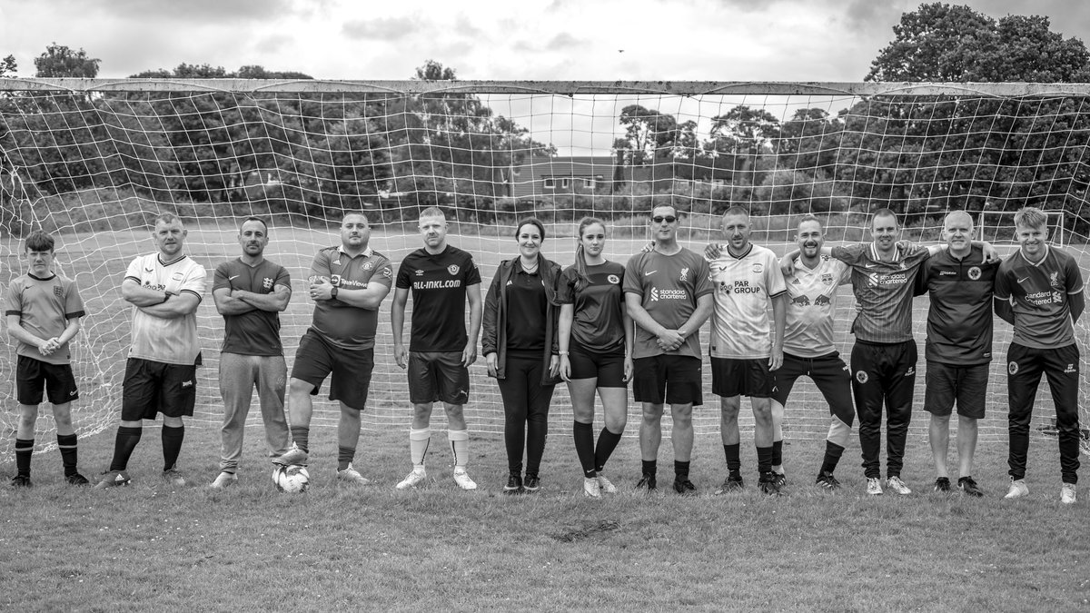 leylandbtrfc's tweet photo. A brilliant picture of our coaches and managers team from our presentation coaches vs parent's match! 
Picture from: @sportzvip 
U17's- Sean and Stuart,
U15's- Dan and Anthony, 
U13's- Aaron, Dave and Alex,
U11's- Richard, Bethany and Tai,
U9's- Mike and Joe https://t.co/nPdFxU3GeV