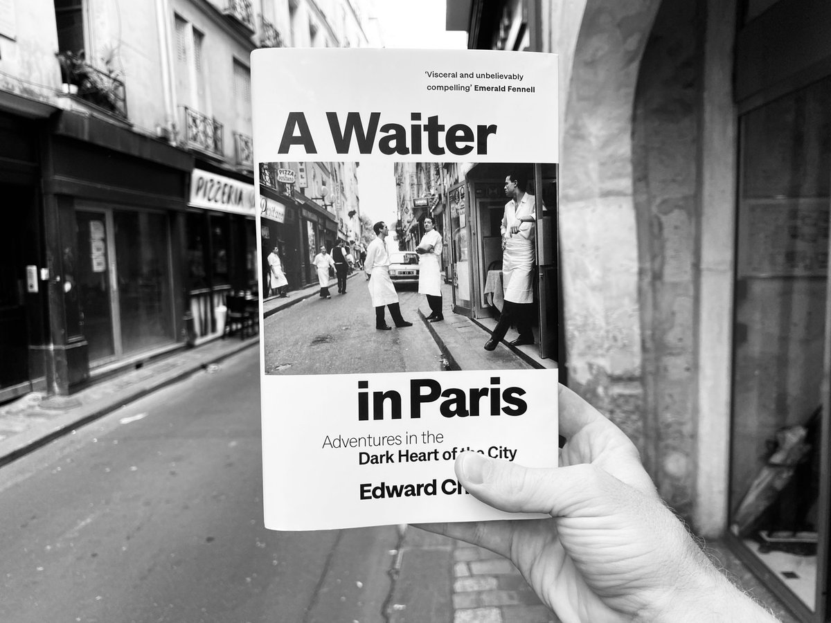 𝘈𝘴 𝘐 𝘸𝘳𝘪𝘵𝘦 𝘵𝘩𝘪𝘴 𝘗𝘢𝘳𝘪𝘴 𝘪𝘴 𝘲𝘶𝘪𝘦𝘵... 
 
A Waiter in Paris by <a href="/ChisholmEdward/">Edward Chisholm</a> is our Book Club pick for July. Join us Tuesday 16 July for our free online event.  

Sign up hayfestival.com/book-club/july… #HFBookClub