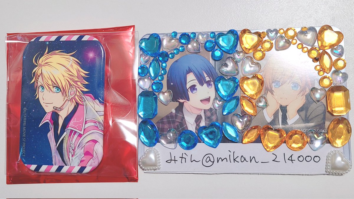 mikan_214ooo's tweet photo. 【交換】うたプリ スタトレ ムーンシャイン
譲:缶バッジ　翔
リングライト　音也 那月 トキヤ2 セシル
アクキー　音也2 トキヤ2

求:缶バッジ　真斗
リングライト　真斗2 レン3
アクキー　真斗2 レン2

真斗とレン同数揃えたい為お返事にお時間いただく場合がございます。
お気軽にお声かけください🎀 https://t.co/x9ic1Zos4R