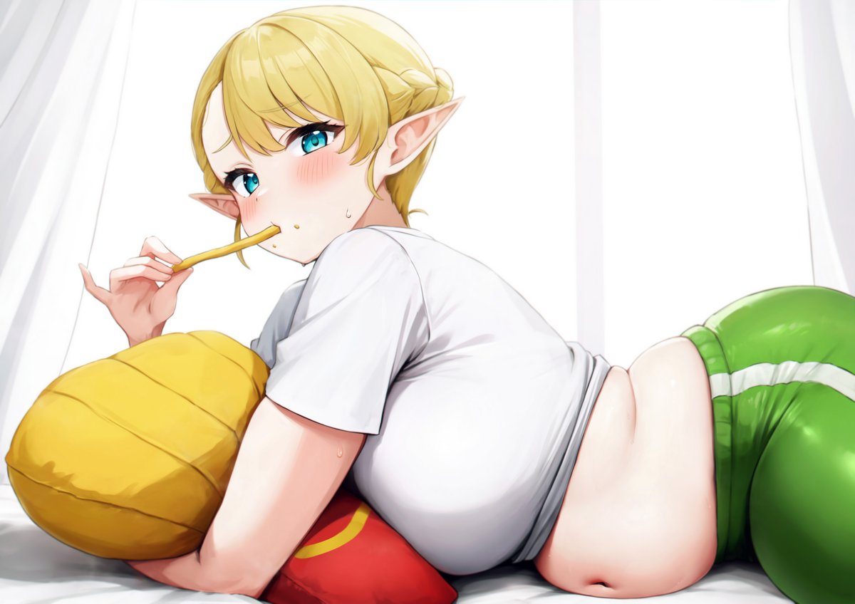 #エル痩せ の応援イラスト担当しました!
アニメ放送はこの後25:30から!🍟🍟🍟 