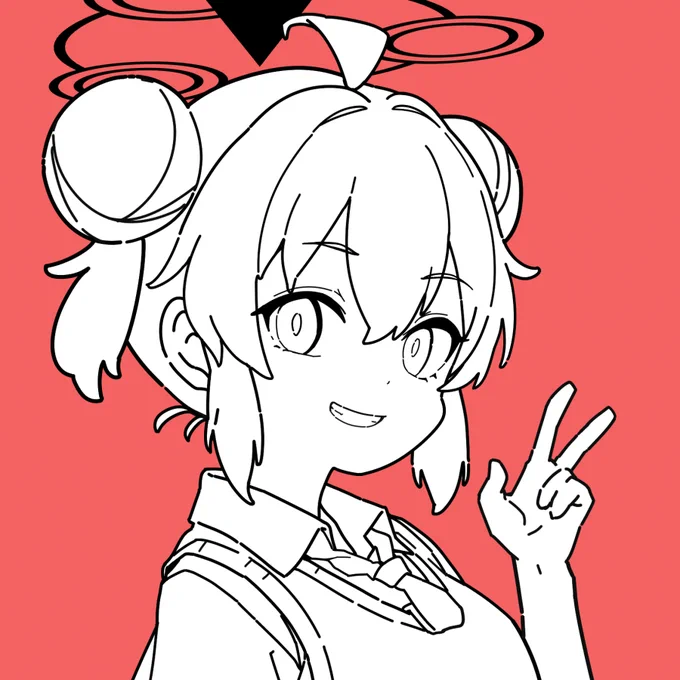 マキちゃん #ブルアカ 後で塗ります、マキちゃんかわいい。