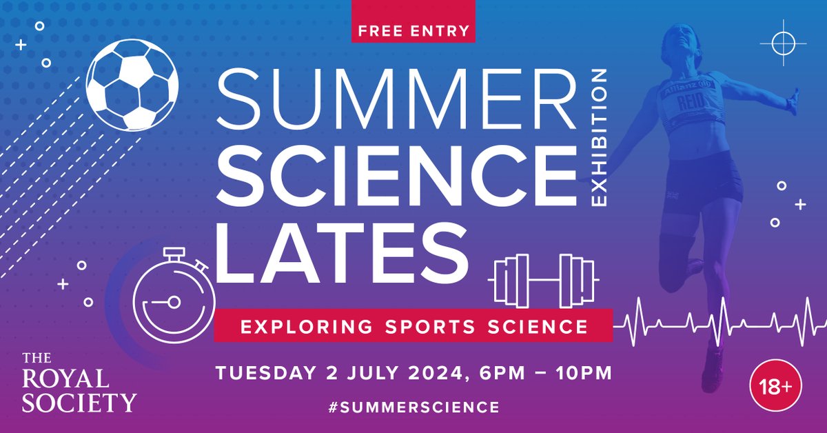 royalsociety's tweet photo. It's here! The Royal Society's #SummerScience Exhibition kicks off this evening with a fantastic adults-only Lates on sports science: discover the speed secrets of cheetahs, test your focus in virtual reality, and hear from groundbreaking Paralympians: https://t.co/3T0JTvaPo2 https://t.co/74nuQRPlp7