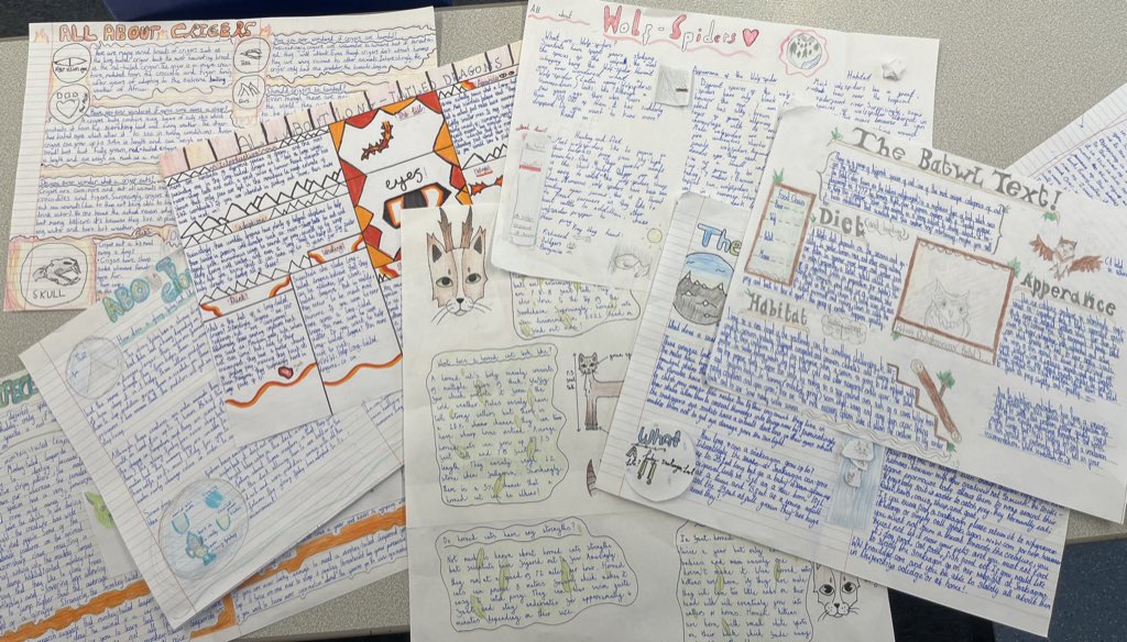 AngelRoadSchool's tweet photo. Beautiful examples of writing from Year 6 this week. Amazing animal information texts! https://t.co/yIzXKB0e5k