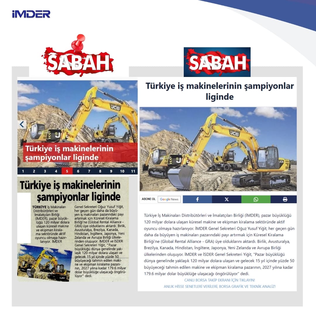 Küresel Kiralama Birliği (Global Rental Alliance - GRA) üyeliğimiz; Türkiye’nin önemli gündem maddeleri arasında yer aldı. 

GRA üyeliğimizin sektörümüze başarılı bir iş fırsatı sürecini de beraberinde getirmesini diliyoruz 🇹🇷