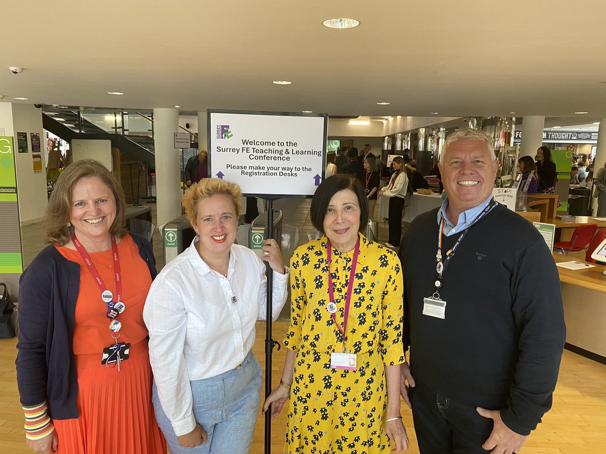 juliekapsalis's tweet photo. Great to be at the #SurreyFE Teaching &amp; Learning conference at @EastSurreyColl with @FEBrooklands @Activate_Learn @Nescot https://t.co/kycwNQvGlF