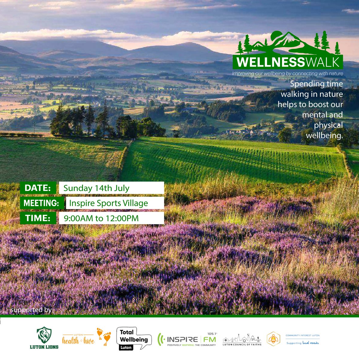 WellnessLuton's tweet photo. DATE CHANGE - Sunday 14th July! 

Discover the powerful way nature reduces stress and anxiety

Join us for the upcoming Wellness Walk to Stopsley Common via Lilley Village, 9am.

Explore further and secure your spot by clicking here: https://t.co/2uHTxhQSnY https://t.co/jDMCjGJpIE