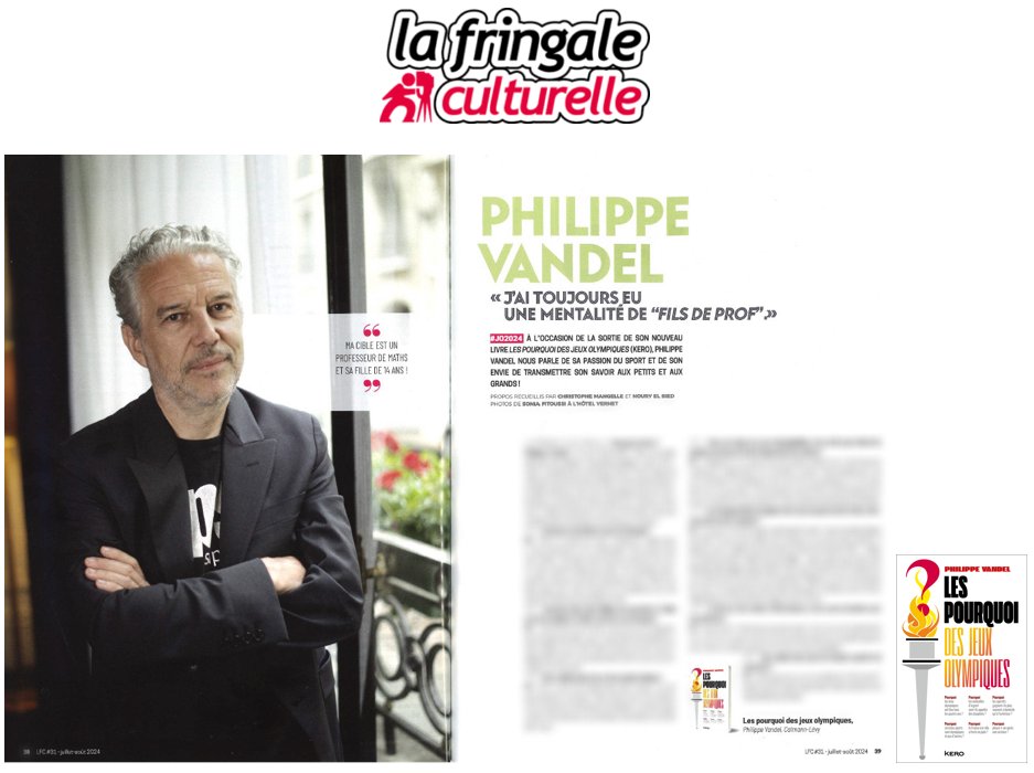A l'occasion de la parution de son livre "Les Pourquoi des Jeux Olympiques", découvrez une interview de <a href="/PhilippeVandel/">Philippe Vandel</a> dans <a href="/LaFringaleClle/">Fringale Culturelle</a> !

➡️ Pour en savoir plus : calmann-levy.fr/livre/les-pour…