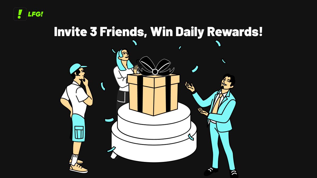 LFGWeb3App's tweet photo. Every time you invite three friends, you will get a lottery ticket.
#LFG #LFGlottery #LFGRewards #LFGCommunity https://t.co/7NrZzuuo6y