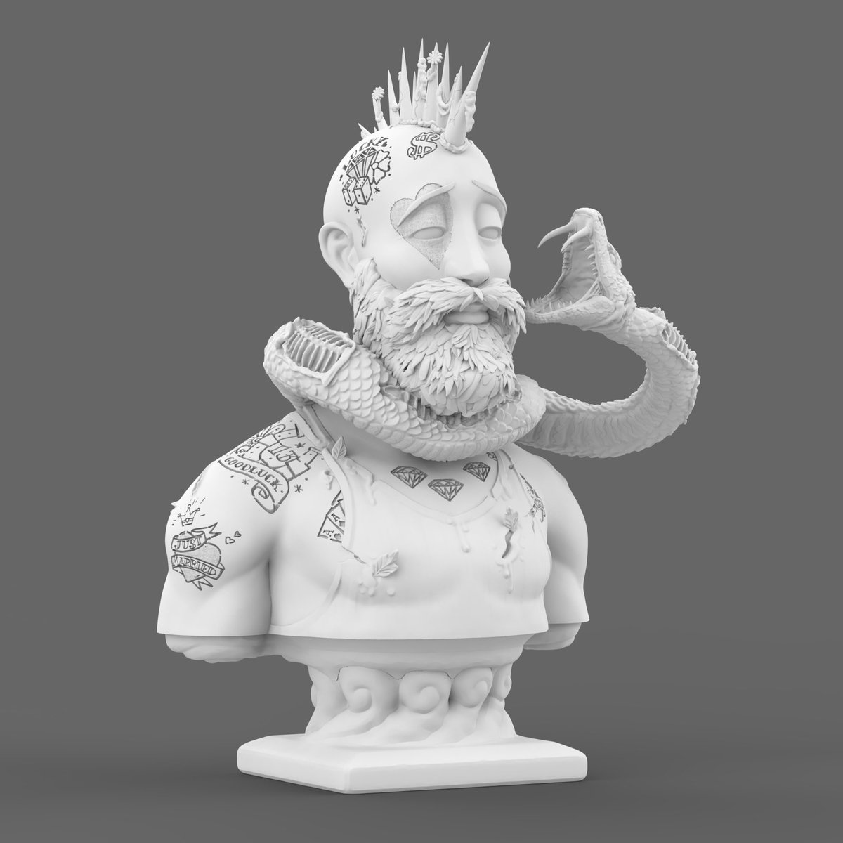 jaydegods's tweet photo. @charlesmccluren @frankdegods @delabsxyz @DE3D19 💯 these statues rule, the work that went into them 🤯 https://t.co/yMOqt1Zdbe