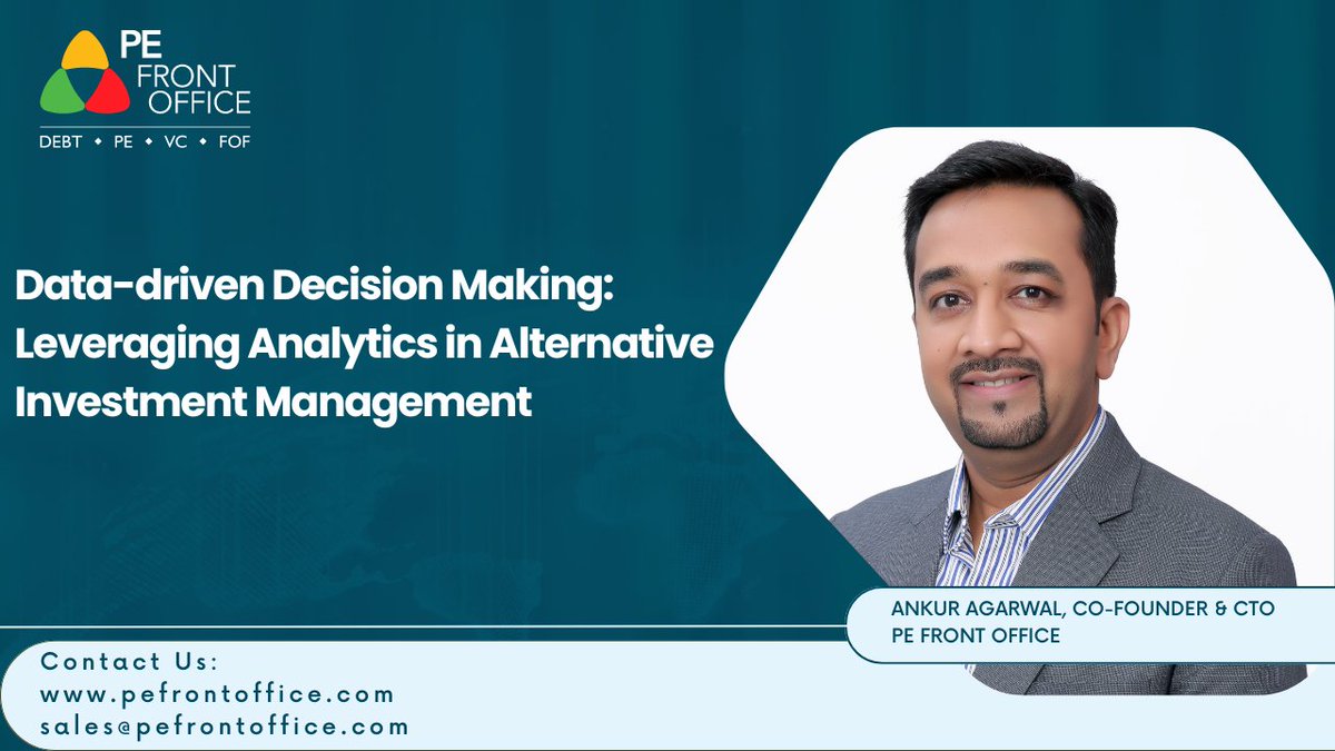 pefrontoffice's tweet photo. @ankurwal (Co-founder &amp; CTO, PE Front Office) discusses how data-driven decision-making and analytics enhance efficiency, boost performance, and shape the future of alternative investments.
#alternativeinvestment #pefrontoffice #privateequity #investmentmanagement #investment https://t.co/DsGYnBUnNr