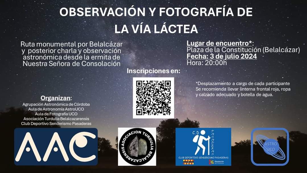 🪐🔭Todavía podéis inscribiros y participar en esta atractiva y educativa actividad que organizamos mañana a las 20h en #Belalcázar junto a <a href="/Astrocordoba/">Astrocórdoba</a> y <a href="/Univcordoba/">Universidad Córdoba</a> (<a href="/UCOCultura/">UCOCultura</a>)👇 asociacionturdulia.wixsite.com/inicio/post/or…

#Astronomía #Cultura #ReservaStarlight #LosPedroches <a href="/FundStarlight/">Fundación Starlight</a>