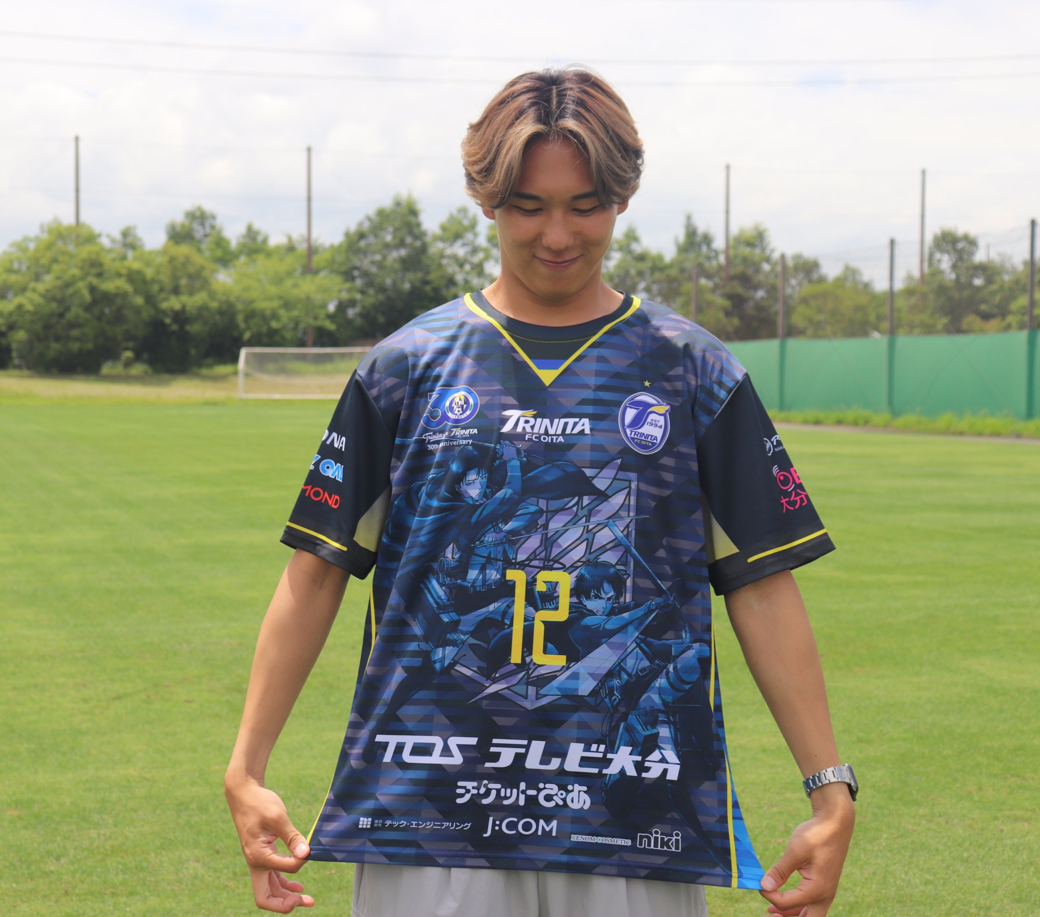 大分トリニータ　進撃の巨人シャツ3枚 🔵🟡8/11ロアッソ熊本戦 亀祭情報🐢🐢 ／ 完全数量限定・予約