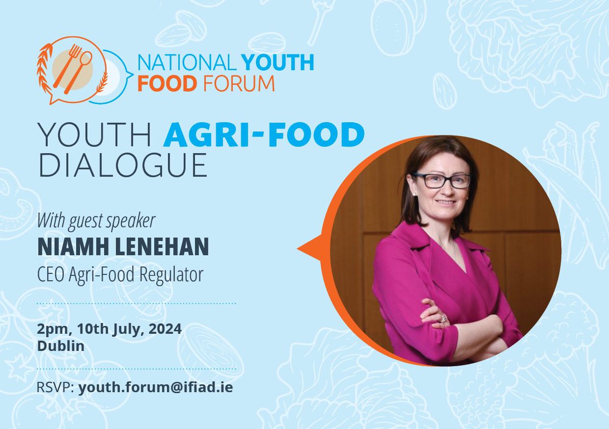 We look forward to hosting agri-food regulator Niamh Lenehan on 10th July for our second youth dialogue. Register here forms.gle/mRvRxRFBwYYxae…