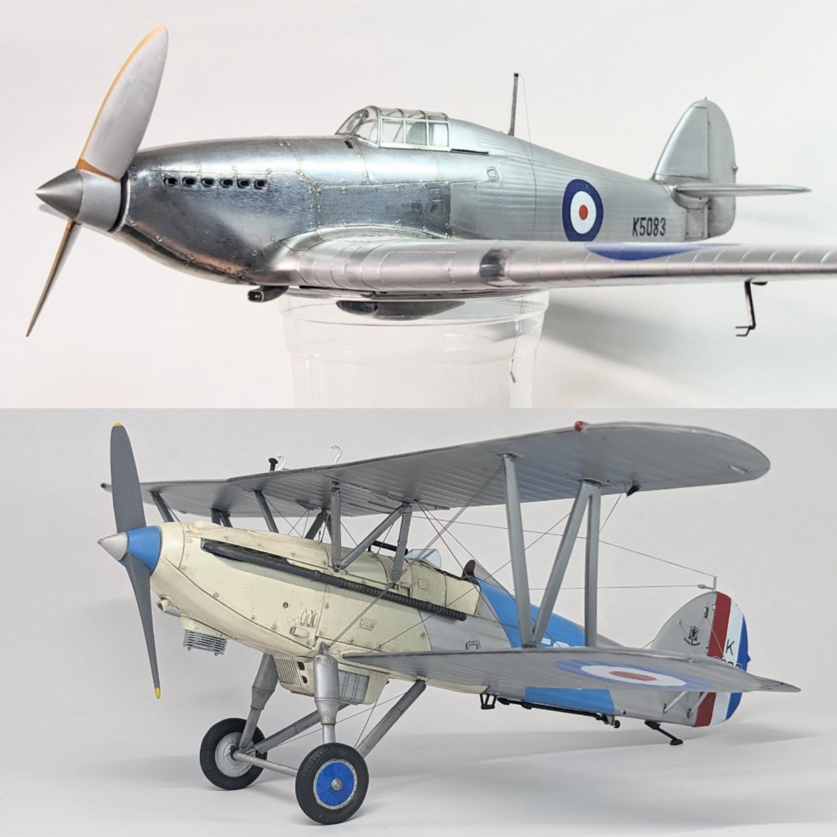 せっかくなので前に製作した、ホーカーハリケーン試作型とニムロッドの