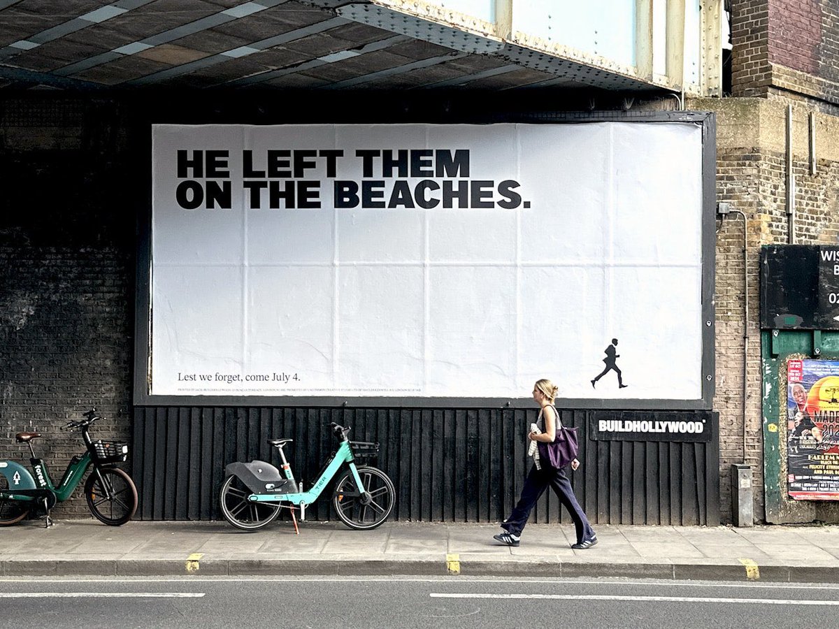 howardangus's tweet photo. Reminding me of why I went into advertising a billion years ago @bengolik sharing his take on a century of political ads as well as his killer Sunak poster. Inspiring chat @MADFESTLONDON #madfest #strategy https://t.co/DxEKL5ITsF