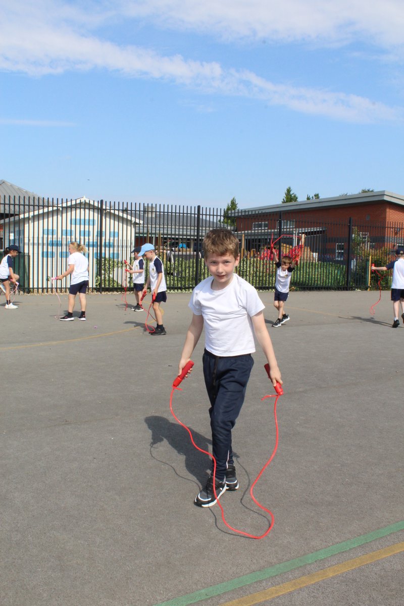 GolborneCPS's tweet photo. Year 2 @skip2bfit 

Year 2 tried really hard to develop their skipping technique and resilience to try and beat their score. The children were ambitious and their enthusiasm was brilliant.  #Skip2BFit https://t.co/UPj7pyzusZ