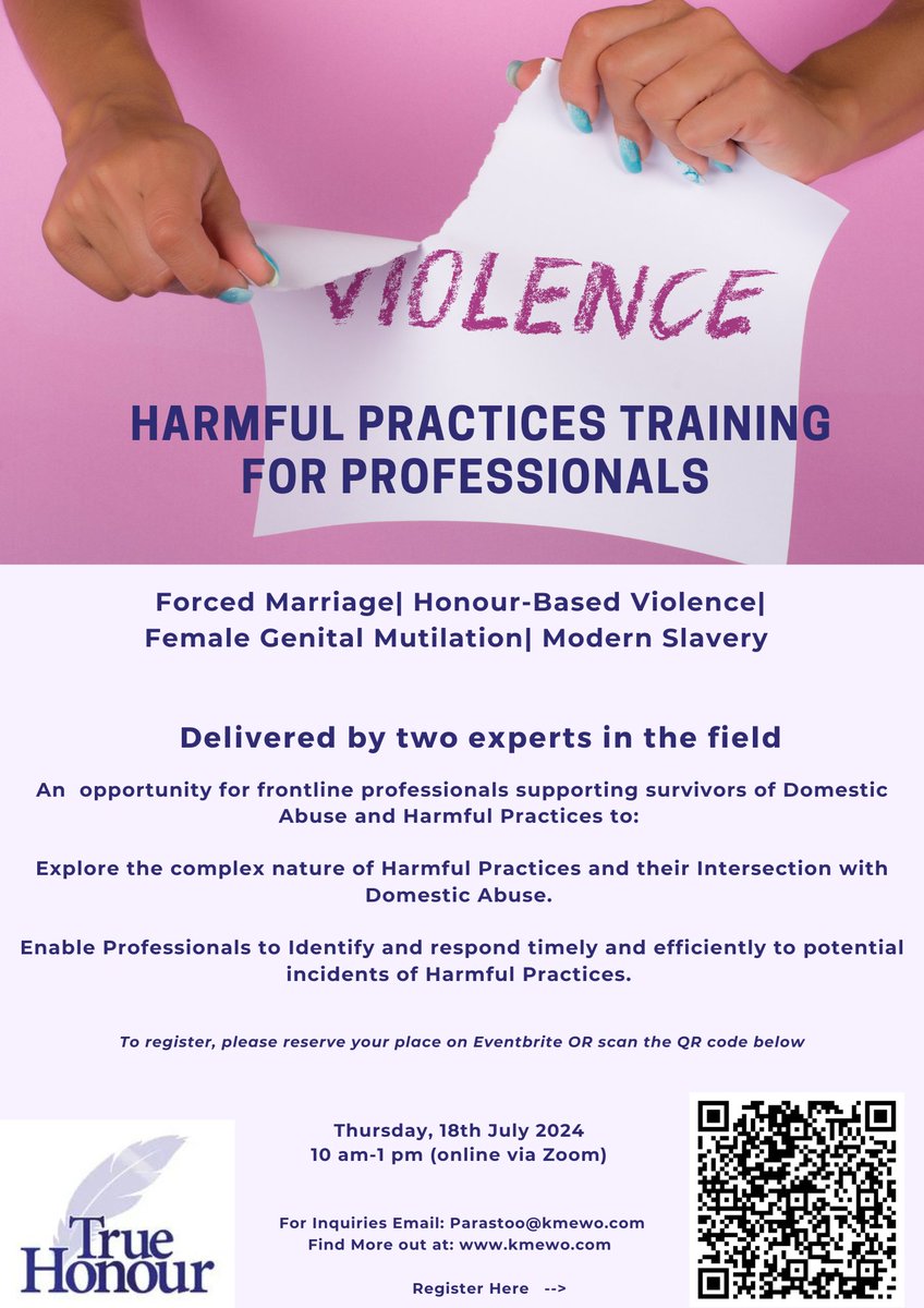 KMEWO (@kmewo) on Twitter photo Join <a href="/kmewo/">KMEWO</a> and <a href="/True_Honour/">True Honour</a> in an online Harmful Practices Training for professionals to raise awareness on the complex nature of harmful practices when intersected with #VAWG.
Register ๐ Join <a href="/kmewo/">KMEWO</a> and <a href="/True_Honour/">True Honour</a> in an online Harmful Practices Training for professionals to raise awareness on the complex nature of harmful practices when intersected with #VAWG.
Register ๐