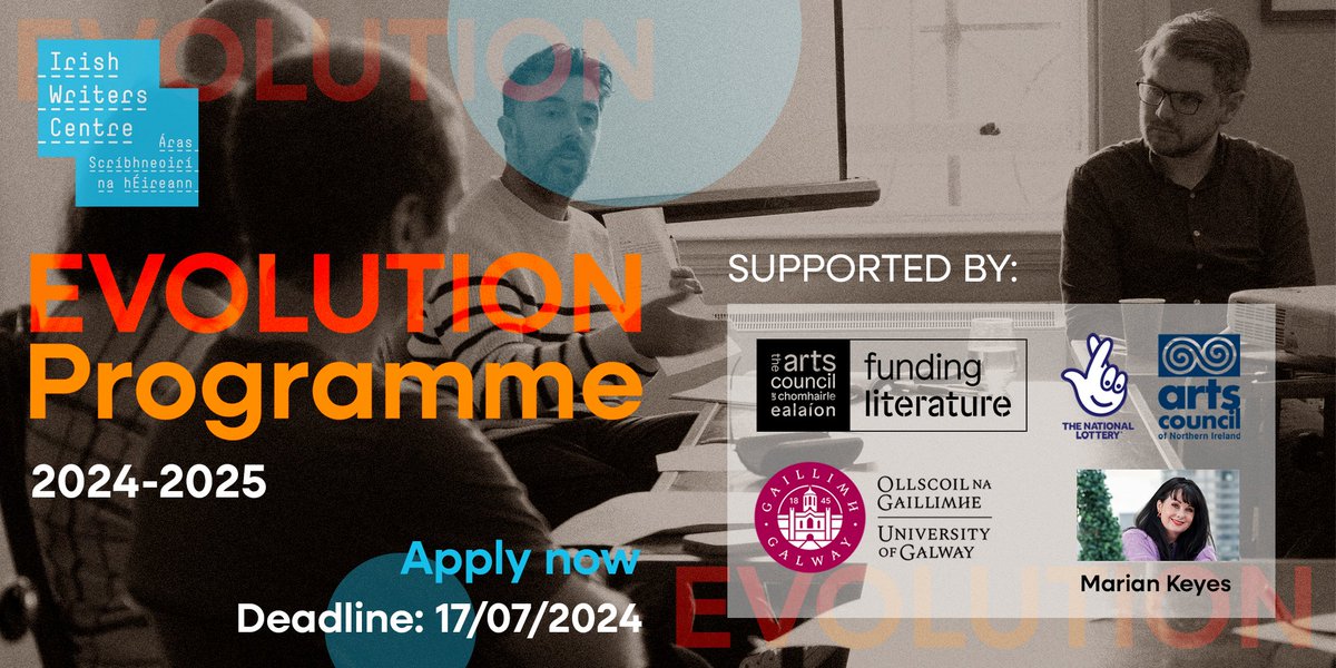 Calling all published writers!

Apply now for <a href="/IrishWritersCtr/">Irish Writers Centre</a> Evolution Programme 2024-2025

Evolution is a free six-month programme that provides support for ten published writers to advance their careers.

Deadline: 17 July

more info: irishwriterscentre.ie/opportunities/…