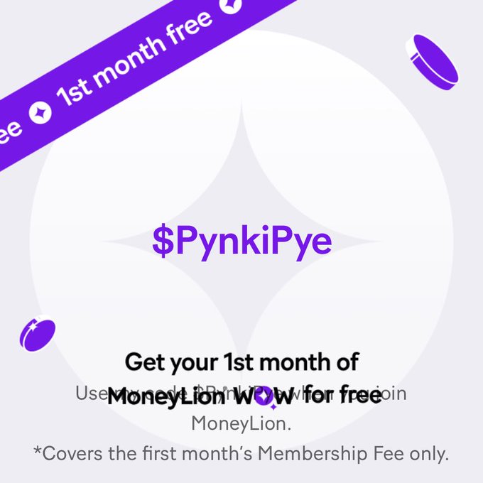 Hey, I'm inviting you to get your 1st month of MoneyLion WOW free ($9.99 Value). Use my code $PynkiPye
