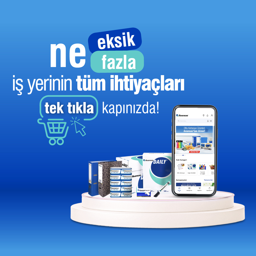 Ne eksik ne fazla iş yerinin tüm ihtiyaçları Avansas'ta, üstelik tek tıkla kapınızda! ⭐️
#AAAvansas