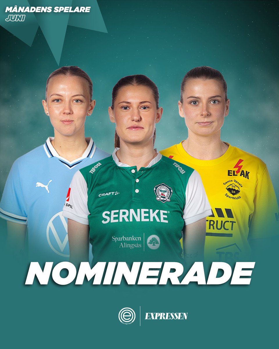 De nominerade till månadens spelare i #Elitettan för juni är här! 🔥 Det står mellan Nathalie Hoff Persson, Ina Österlind och Elvira Gustafsson!

Läs mer på 👉 elitettan.se/article/5e5asf…