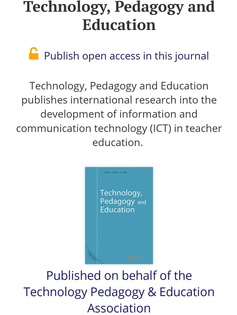 Technology, Pedagogy & Education Association (@tpeassociation) on Twitter photo Our <a href="/TPEAssociation/">Technology, Pedagogy & Education Association</a> journal goes from strength to strength! Editorial board meeting also taking place at our conference tandfonline.com/journals/rtpe20 Our <a href="/TPEAssociation/">Technology, Pedagogy & Education Association</a> journal goes from strength to strength! Editorial board meeting also taking place at our conference tandfonline.com/journals/rtpe20