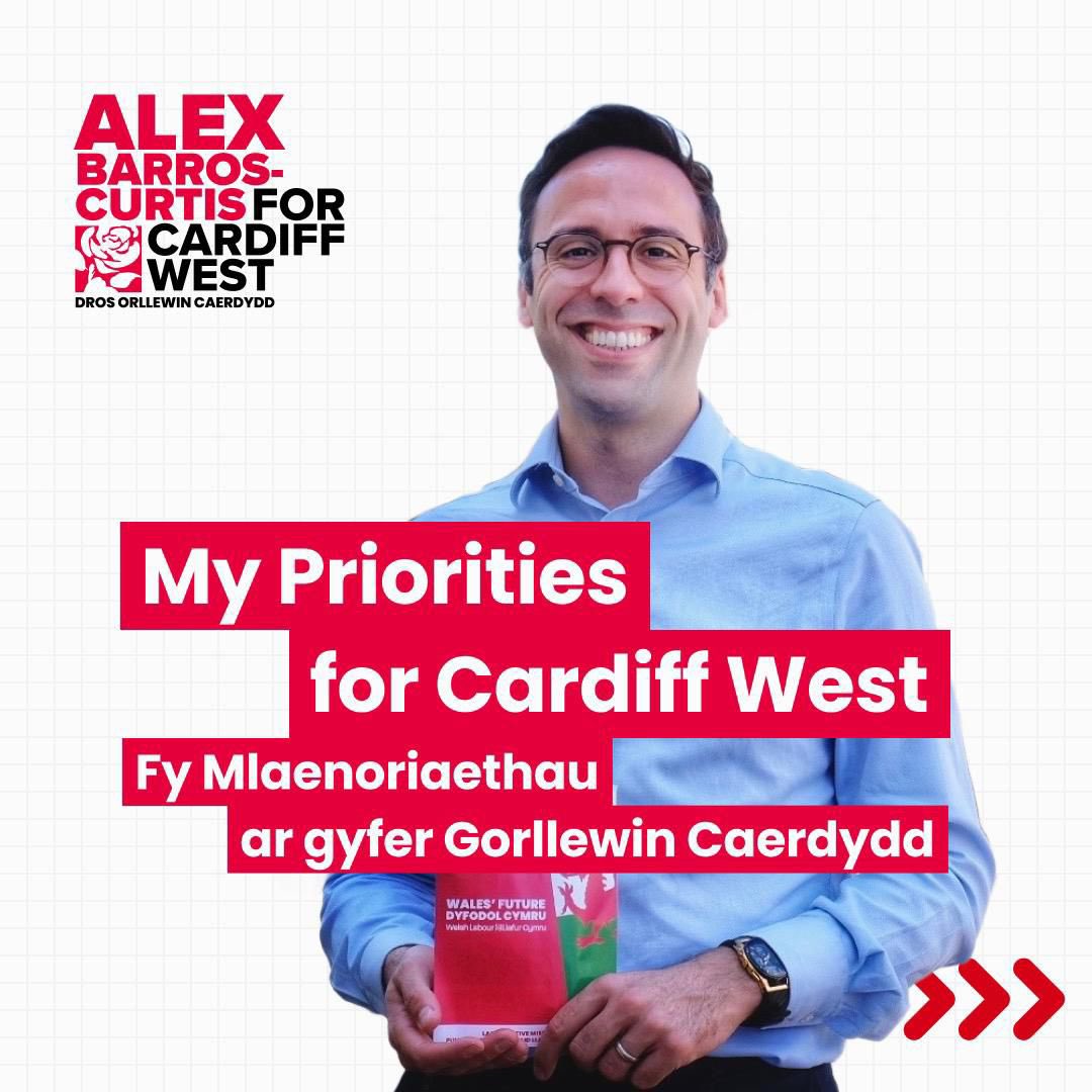After 14 years of Tory chaos, we need change.

My pledges set out my priorities for Cardiff West. They’re built on the issues you’ve raised with me on the doors.

We have a fantastic community here in Cardiff West. I will work to make it a stronger, fairer home for everyone. 1/7