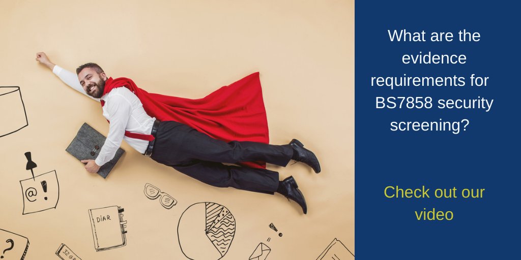 Evidence is typically needed for a 5 year period - what can you use? We give examples is this two minute video bit.ly/3ihvMEH
#securityvetting
