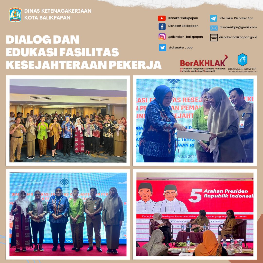 Disnaker_BPP's tweet photo. Halo sahabat naker,

Selasa, 2 Juli 2024, Kementerian Ketenagakerjaan Republik Indonesia bersama dengan Pemerintah Kota Balikpapan melalui Dinas Ketenagakerjaan Kota Balikpapan melaksanakan kegiatan Dialog dan Edukasi Fasilitas Kesejahteraan Pekerja. https://t.co/GwVgcRJEmn