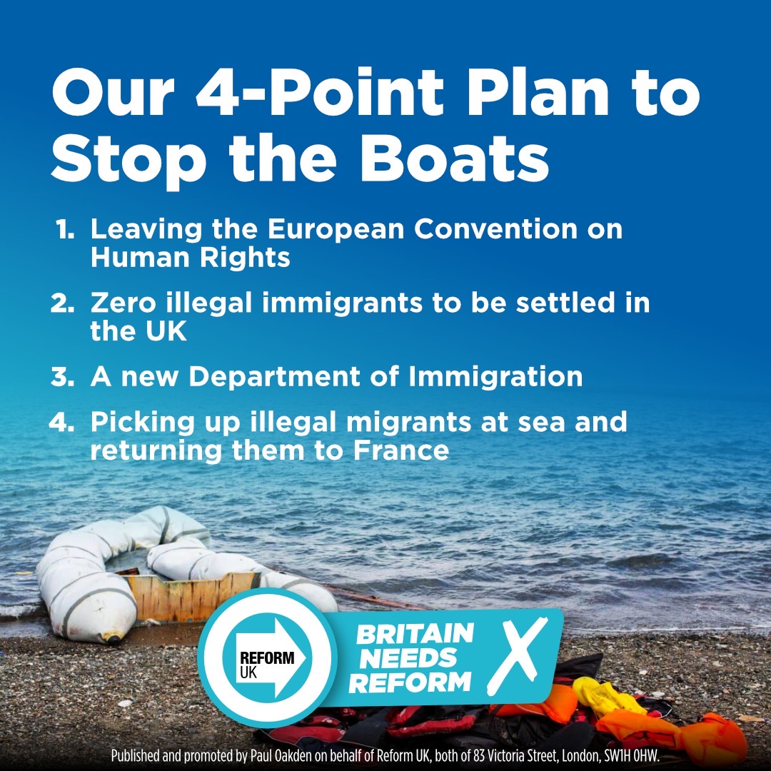 reformparty_uk's tweet image. ONLY Reform UK can stop the boats 👇