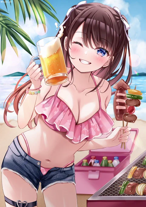 「一緒に飲もう～」 