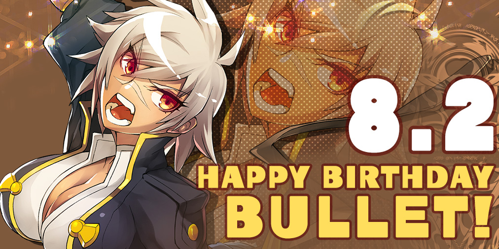 BLAZBLUE_PR's tweet photo. 本日は「バレット」のお誕生日です！
皆さんも是非、お祝いしてくださいね！
 #BLAZBLUE #バレット https://t.co/LJGeIar62N