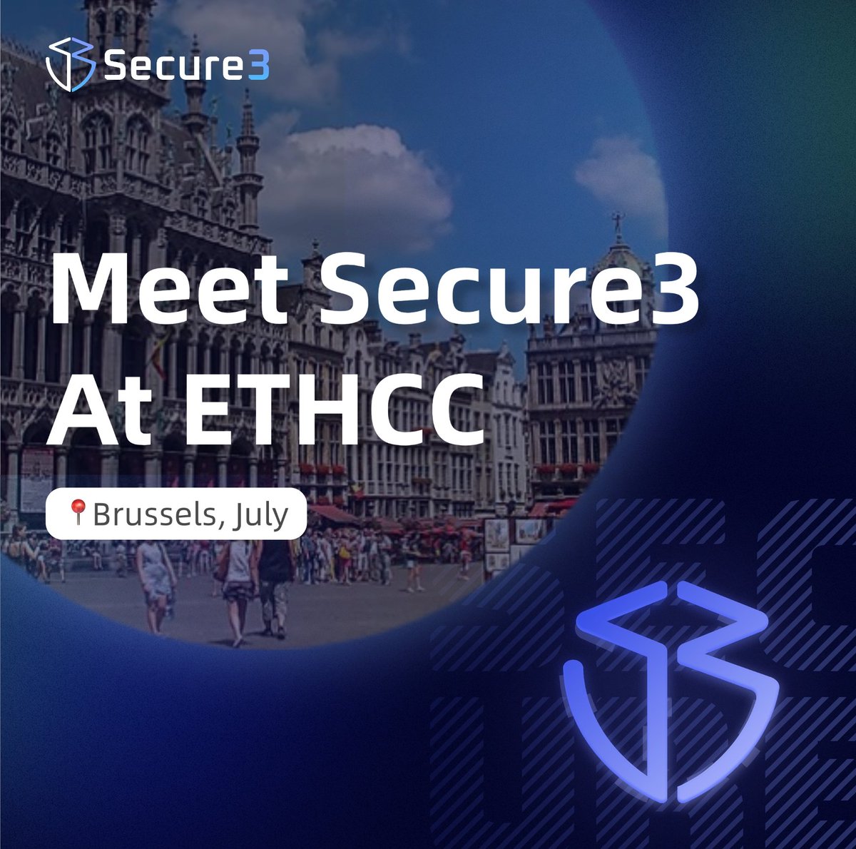 secure3io's tweet photo. Meet the #Secure3 team at @EthCC 🇧🇪
We'll be in Brussels from 7-13 July for #ETHCC. Let's catch up IRL!
✈️ Secure travels and see you there! https://t.co/ILoBMN6fKK