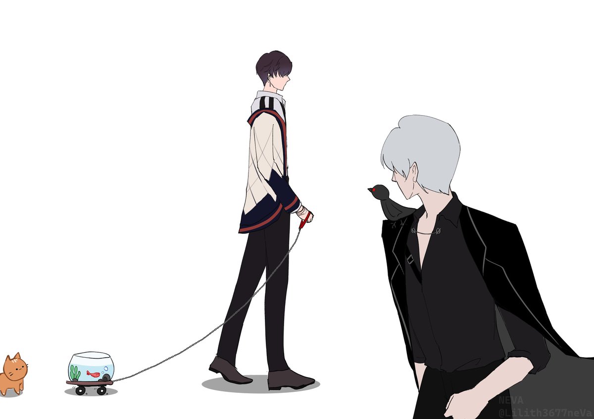 Lilith3677neVa's tweet image. Just another day with their pet.
#恋と深空 #恋与深空 #LoveandDeepspace
#Rafayel #Sylus