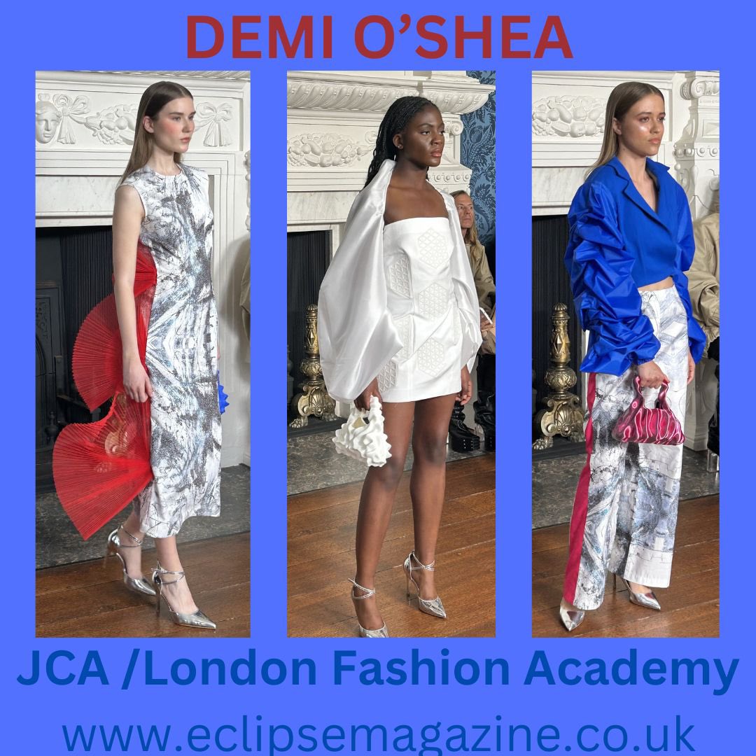 stylewithgrace's tweet photo. Check out my article in @eclipse_racing magazine on #jcalondonfashionacadamy inaugural #undergraduate #fashionshow featuring  debut collection of  #fashiondesignet Demi O’Shea
@MLMhats #profjimmychoo 
https://t.co/PzqFN5KikI… https://t.co/NYygy2KWWT