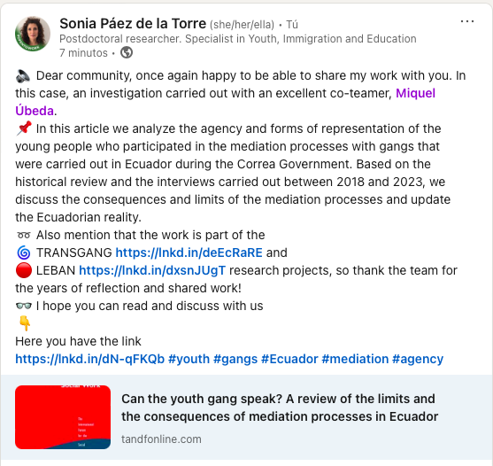 Sonia Páez de la Torre tweet media