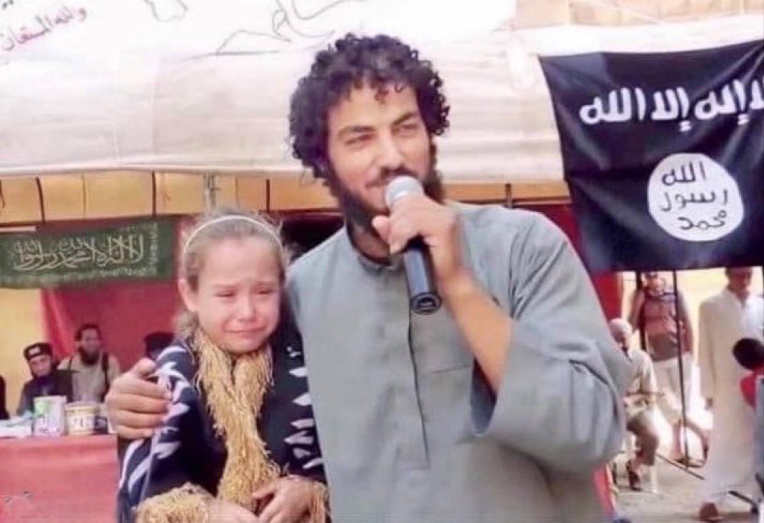Abna_Alshams's tweet photo. It actually happened 

⛔️ The poor girl's heartbeat can be heard from the picture 

This filthy coward... bought this 9-year-old Yazidi girl and raped her in accordance with what was stated in Sahih Al-Bukhari 

⛔️ We will continue to expose your filth for future generations https://t.co/zmBecWS3NX