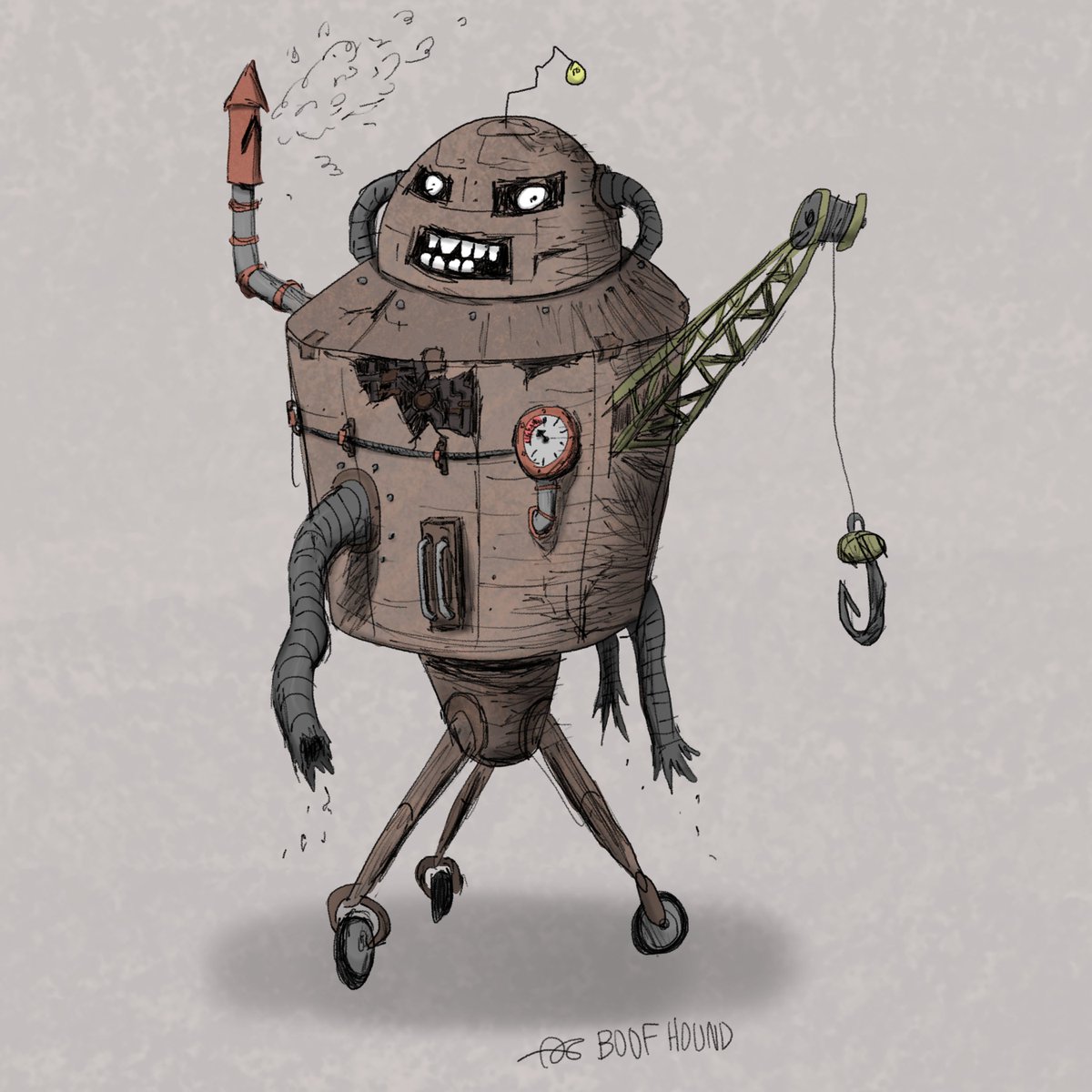 indralinium's tweet photo. 'Futility Machine' made in Krita. I quite like how it turned out. #krita #digitalart #art https://t.co/yzmeR2D09S