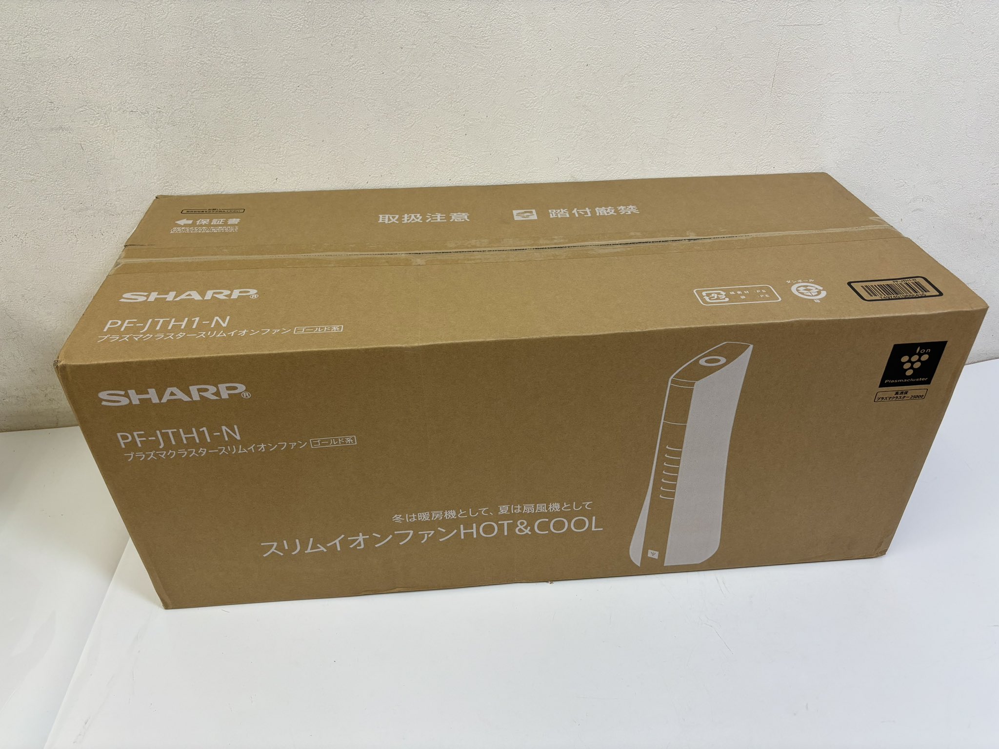 シャープ プラズマクラスタースリムイオンファン PF-JTH1-N（ゴールド） シャープ スリムイオンファンHOT＆COOL PF-JTH1-N（ピンク