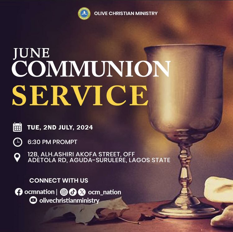 OCM_NATION's tweet photo. We declare with Faith! 

Do not miss our communio Service today.

#olive #kings #TheWord #fsdd #ocmnation#Ocmextracts #COF #july #declaration #healing #breakthrough #2024 https://t.co/hcifyRRgkf