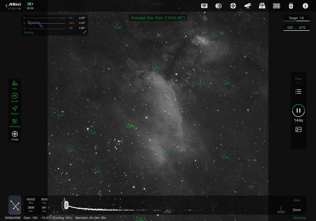 asphotos's tweet photo. I haven’t had a chance to do this for months. I’ve been Either busy or it’s been cloudy. This is #IC4628 The prawn head nebula! #Astrophotography https://t.co/sBBsZysGJg