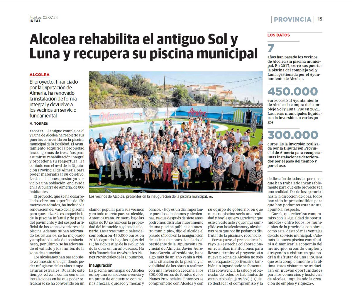 Julio Picón López 🏴🇪🇸 (@jpicon88) on Twitter photo Alcolea rehabilita el antiguo "Sol y Luna" y recupera su piscina municipal <a href="/AytoAlcolea/">Ayto Alcolea</a> <a href="/dipalme_almeria/">Diputación Almería</a> adra.ideal.es/comarca/pueblo… Alcolea rehabilita el antiguo "Sol y Luna" y recupera su piscina municipal <a href="/AytoAlcolea/">Ayto Alcolea</a> <a href="/dipalme_almeria/">Diputación Almería</a> adra.ideal.es/comarca/pueblo…