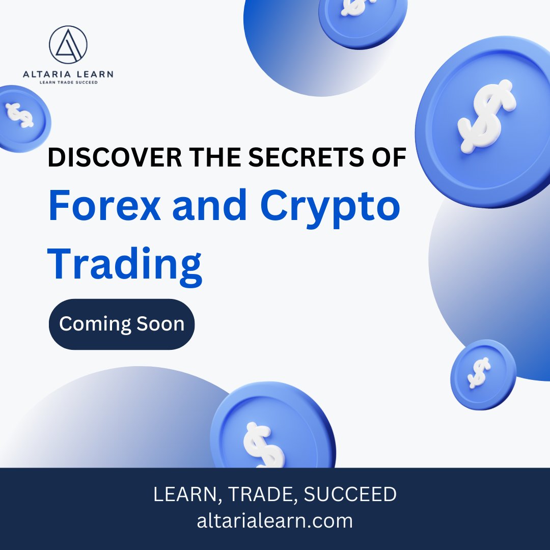 AltariaLearn's tweet photo. Exciting things are coming your way! 🚀
Stay tuned for more details and prepare to take your trading to the next level! 🌟📈
Learn, Trade, Succeed with Altaria Learn.
#ComingSoon #ForexTrading #CryptoTrading #AltariaLearn #InvestSmart #TradingMastery #FinancialFreedom https://t.co/XzPbjSFf3q
