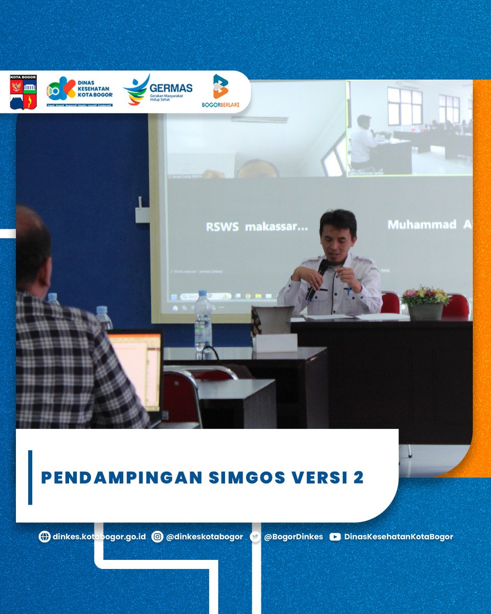 BogorDinkes's tweet image. Halo Sobat Sehat!

Kamis dan Jumat 27-28 Juni 2024 Dinas Kesehatan Kota Bogor melaksanakan kegiatan Pendampingan SIMGOS Versi 2 di Paseban Natar Wiyata Dinas Kesehatan Kota Bogor. Kegiatan ini dihadiri oleh Direktur RS, Kepala Klinik dan Praktik Mandiri.

#simgos